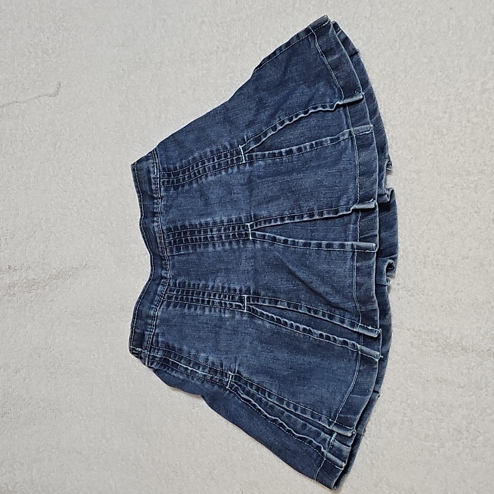 Baby GAP Toddler 18-24 Months Blue Denim Pleated Pull On Skort Used